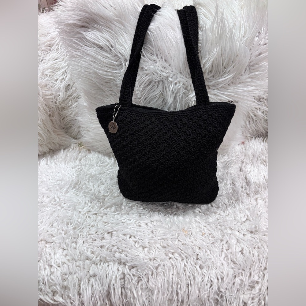 The Sak Black Knit Tote Bag‎